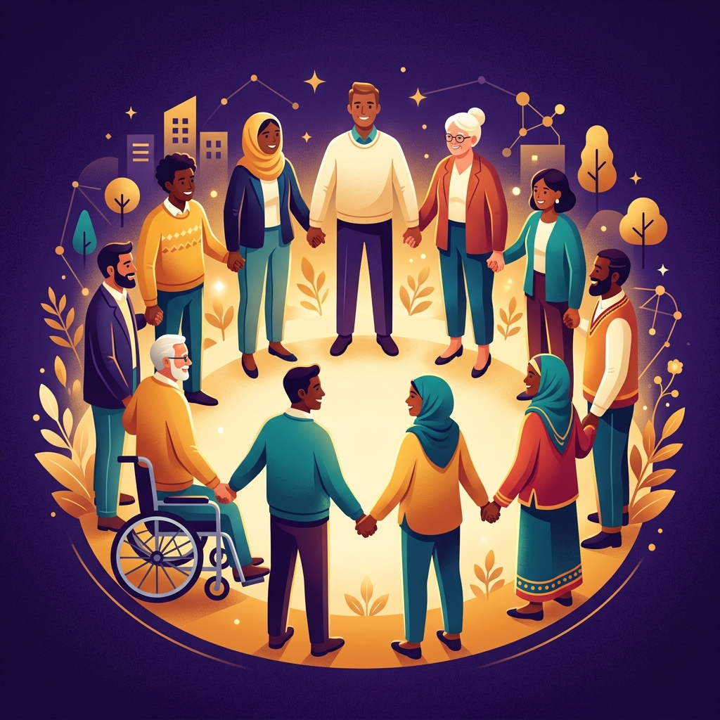 Community joining hands for social welfare